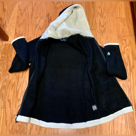 Women’s Small Black KUHL Alfpaca Full Zip Thumb Hole Fleece Hoodie - Picture 10 of 14